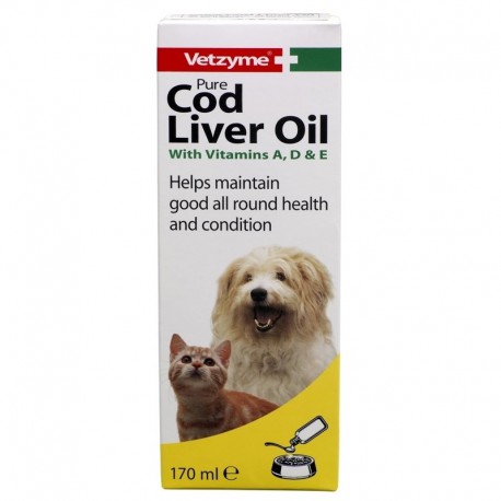Vetzyme Cod Liver Oil papildas šunims ir katėms
