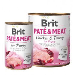 BRIT CARE Chicken&Turkey For Puppy Pate & Meat Konservai Šuniukams