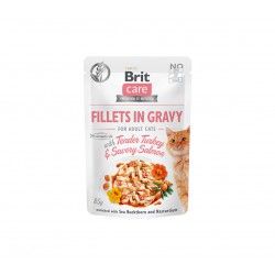 Brit Care Cat konservai katėms Fillets in Gravy Turkey & Salmon