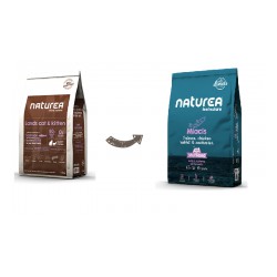 NATUREA MIACIS SALMON, CHICKEN, RABBIT & SARDINES CAT & KITTEN SAUSAS MAISTAS KATĖMS