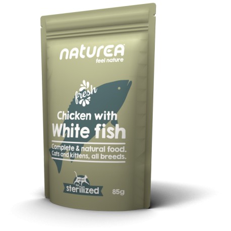 Naturea Pouch Chicken & White Fish konservai katėms