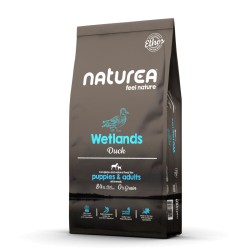 NATUREA GRAIN FREE WETLAND DUCK MAISTAS ŠUNIMS su antiena