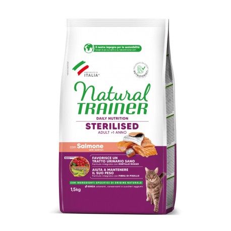 Trainer Natural Cat Sterilised With Salmon
